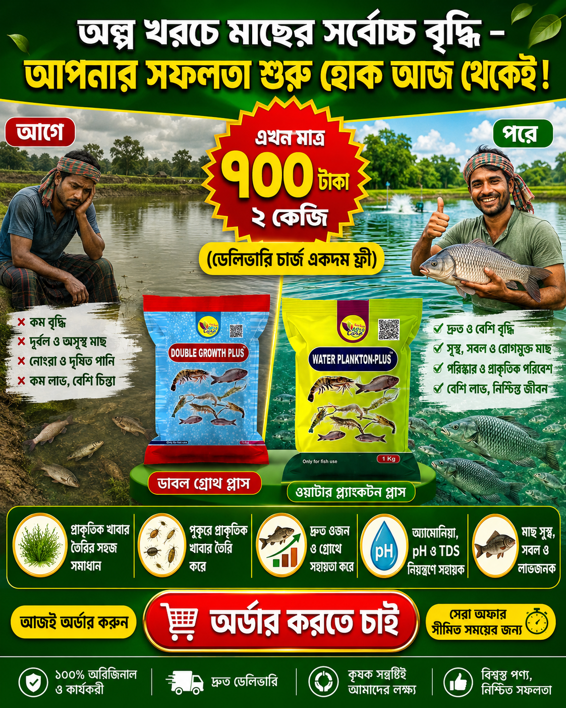 বাংলাদেশি মাছচাষির Growth Fish Gel ব্যবহারের অভিজ্ঞতা